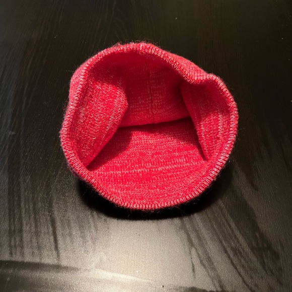 Red Knit Beanie, One Size Fits Most, 100% Acrylic - Picture 3 of 5